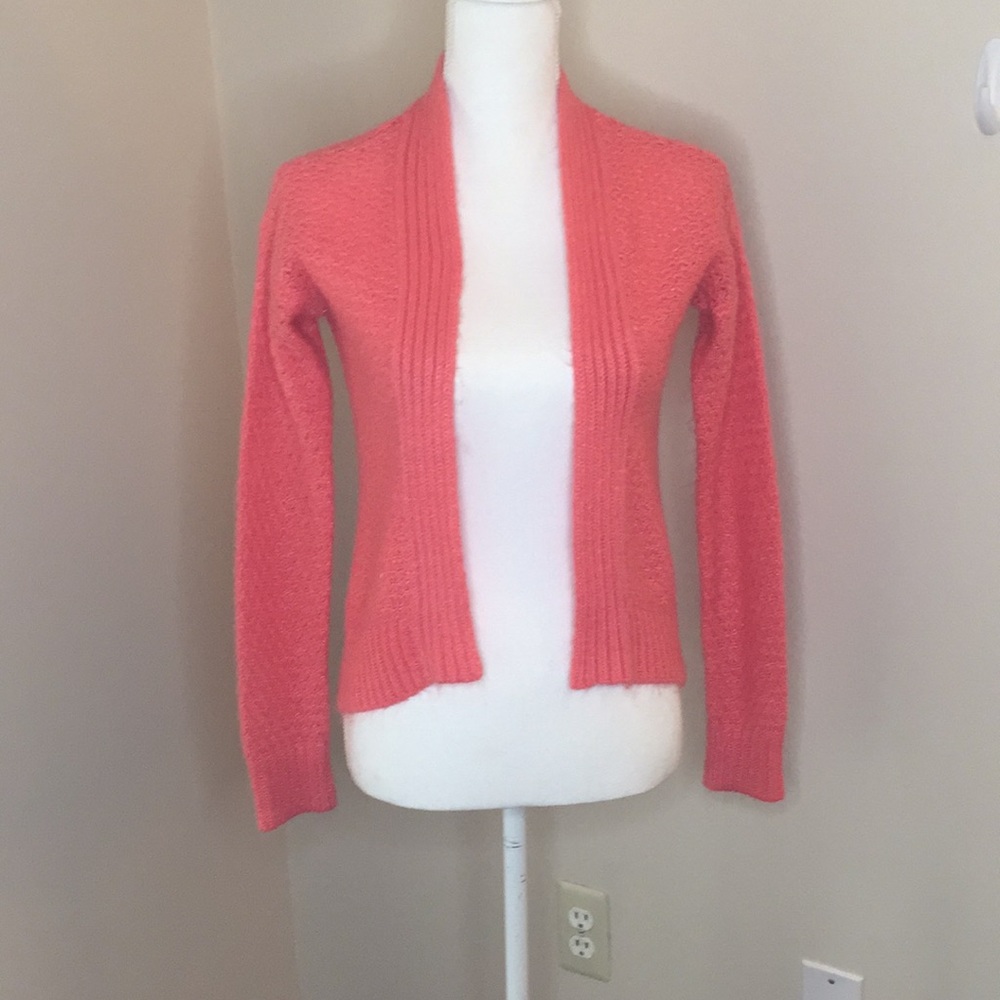 dELiA*s Women’s coral knit open sweater size M